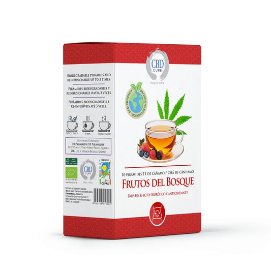 Té de cáñamo con frutos del bosque